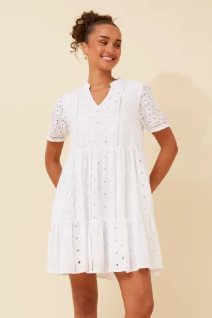 SAHANA BRODERIE ANGLAISE SHORT DRESS Garden-Party