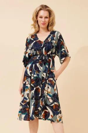 Classic Move KALINDI ABSTRACT PRINT DRESS