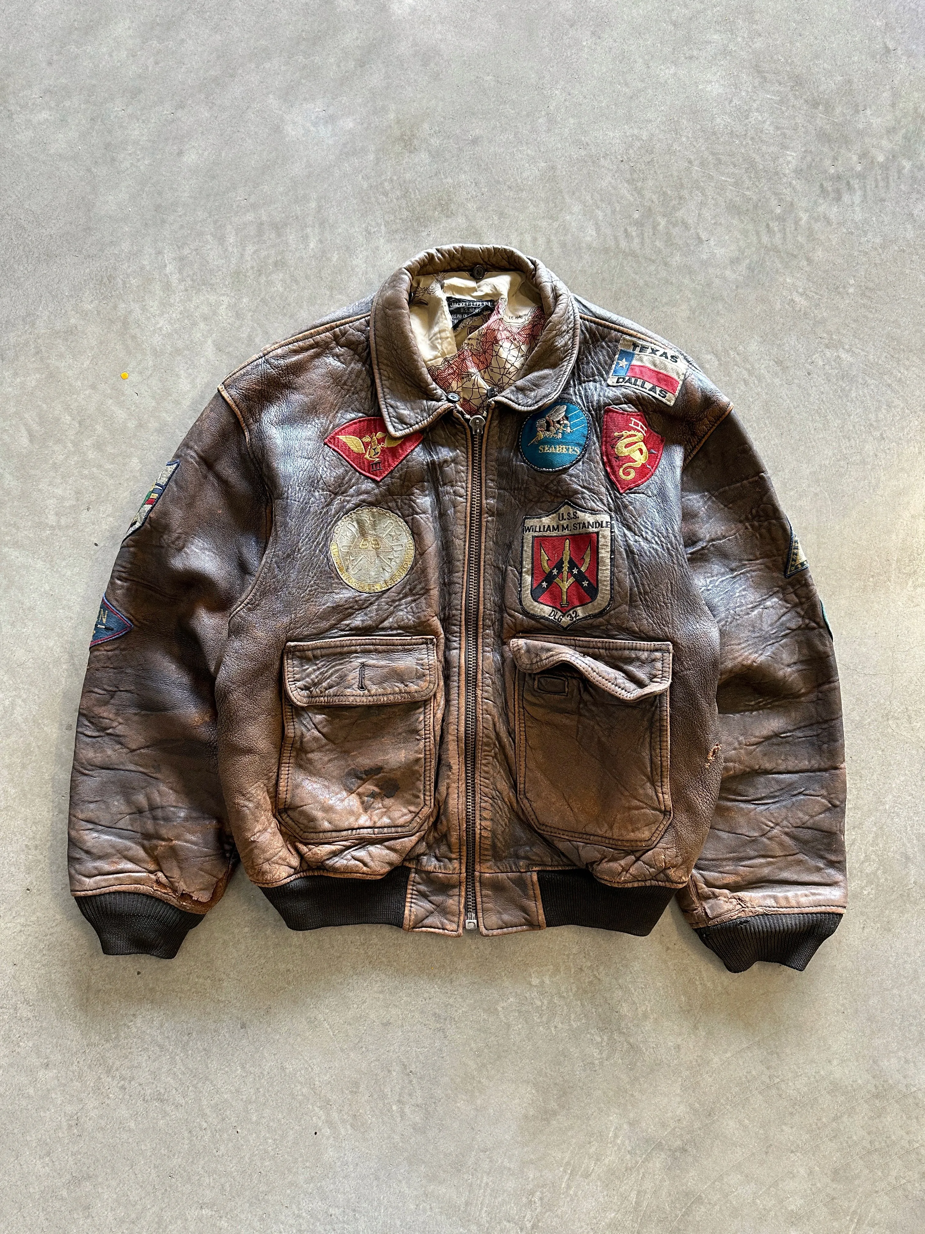 Bonded Closure Mechanism Warm Layers 1990s Avirex G1 Jacket (L)