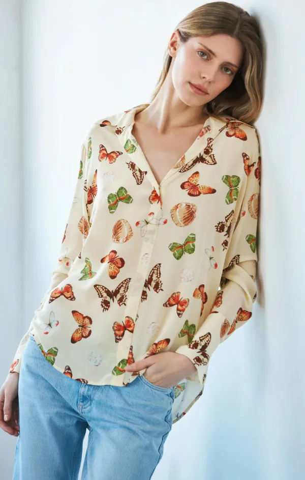 Run Ready Daria French Cuff Silk Blouse