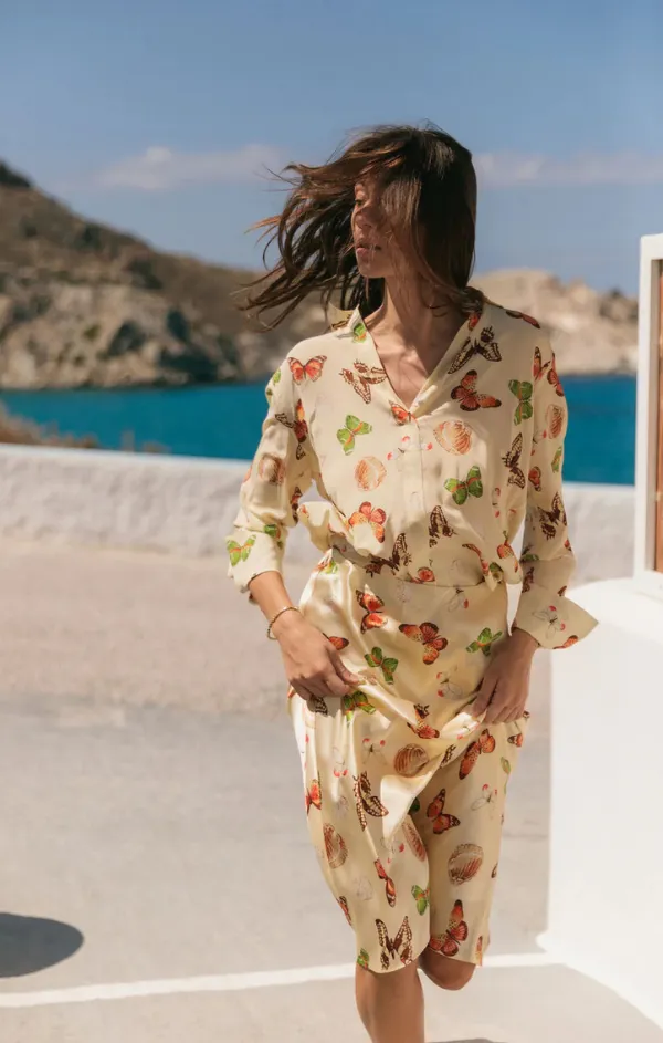 quick dry Youth Glow Daria French Cuff Silk Blouse