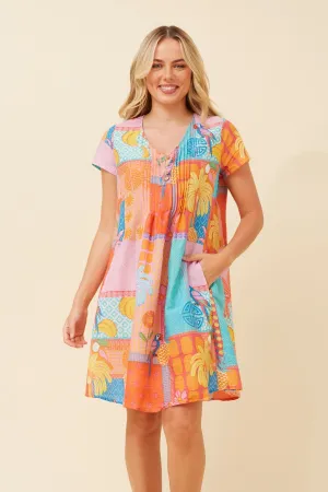 SHALIMAR TROPICAL PRINT DRESS Soft Lines Graceful Ease