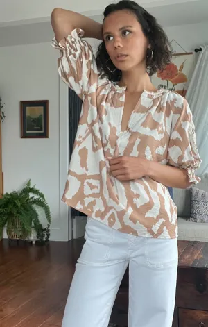 Clary Applique Blouse Flexible Apparel