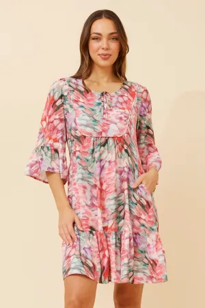HAILEY ABSTRACT PRINT DRESS Quiet Luxury