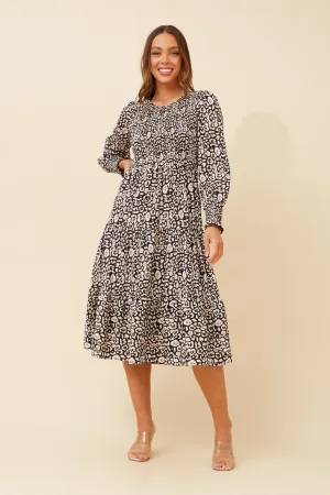 Flexible Waist Modern Staple SHERRY ANIMAL PRINT DRESS