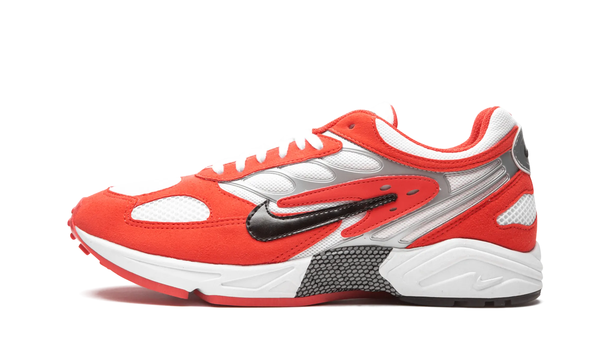 Air Ghost Racer "Track Red" Midfoot Lockdown running in a levee area shoes