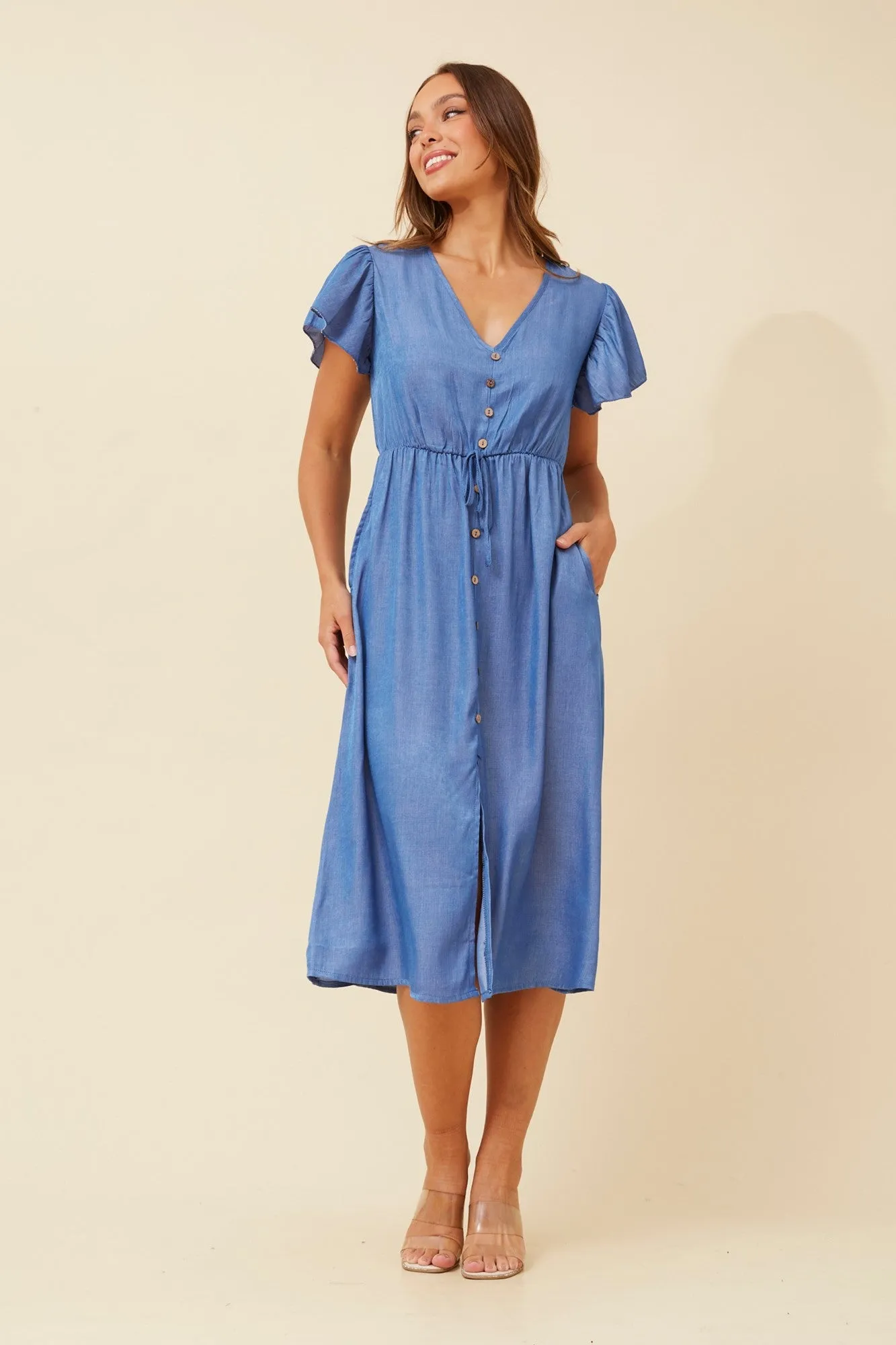 CrinkleResistantWeave TORELLE MIDI DRESS