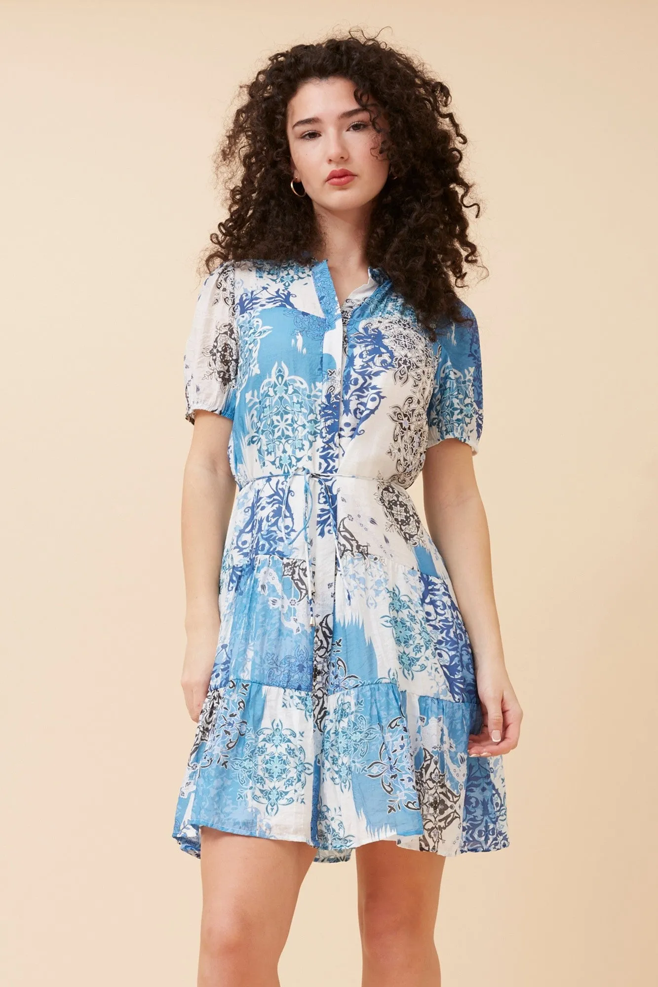 GEMICA ABSTRACT PRINT DRESS Family Joy Flattering Design Wear