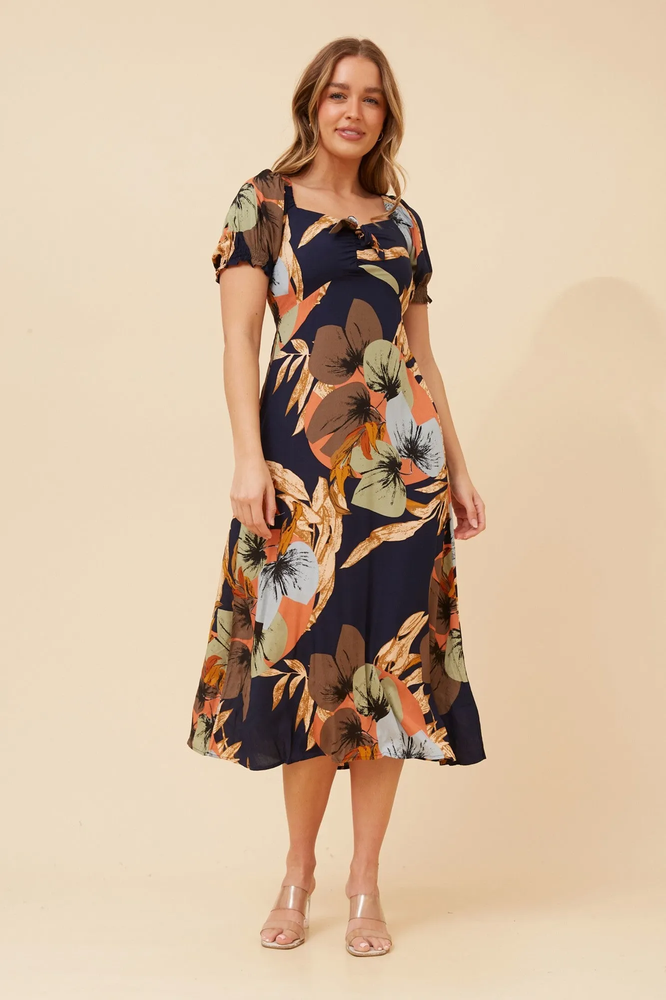 FAITH BOW FRONT MIDI DRESS All Layer