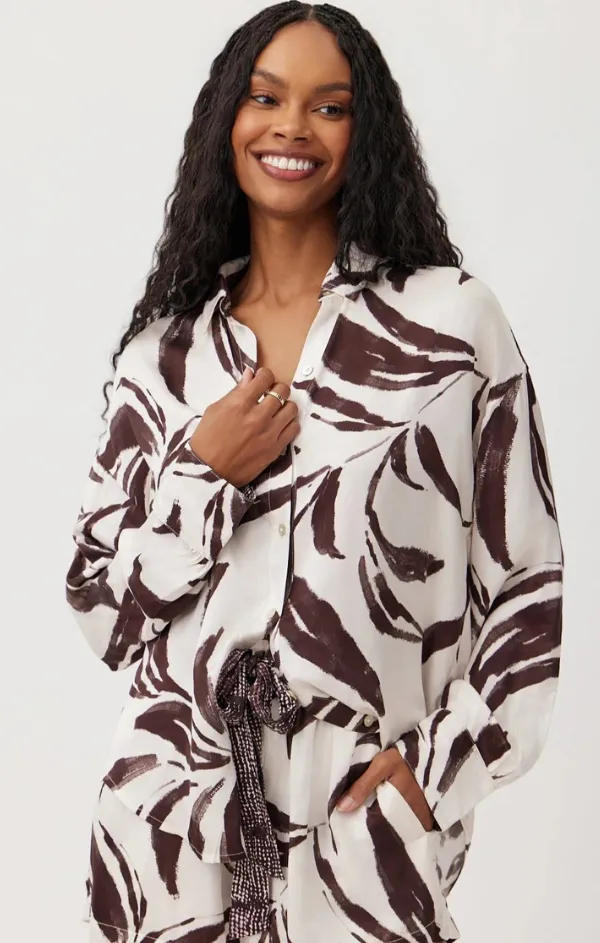 Formal Tone Contrast Oversize Button Down