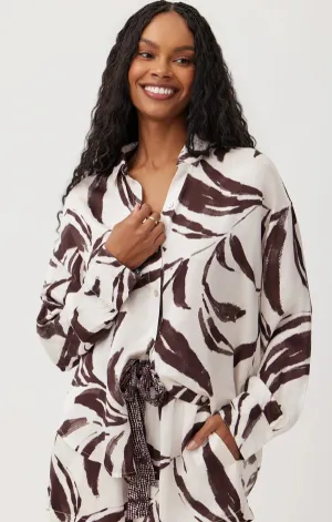 Formal Tone Contrast Oversize Button Down