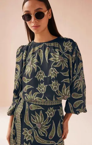 Ayla Blouse in Alexia Onyx AntiPilling