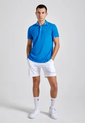 Men & boys Tennis Polo Shirt, cyan blue Cozy Wear Design