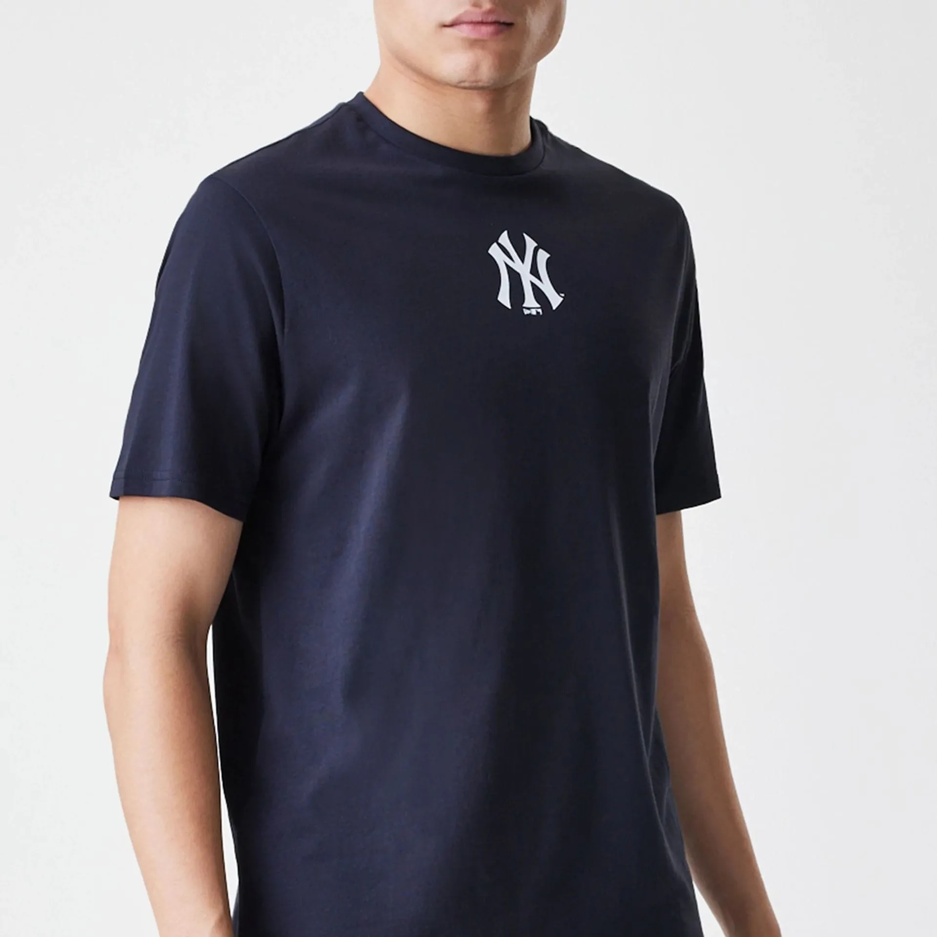 Printed Logo Everyday Fit New York Yankees MLB Logo Navy T-Shirt
