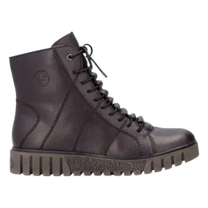 Rieker Women's Y3421-35 Dark Red Leather Cold Hike