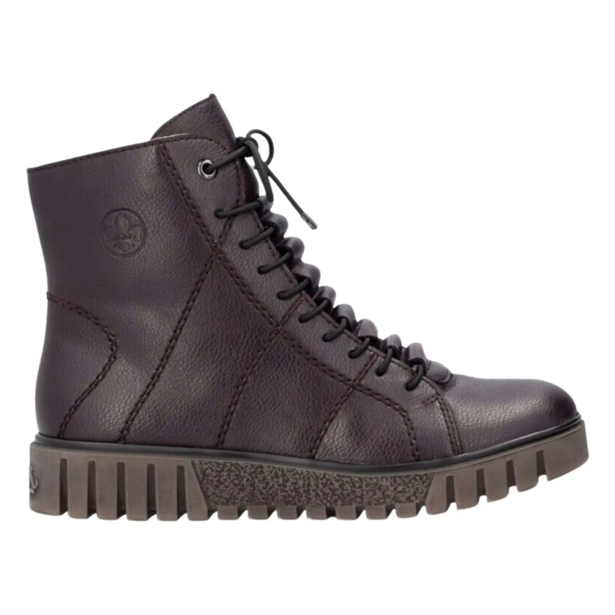 Rieker Women's Y3421-35 Dark Red Leather Cold Hike