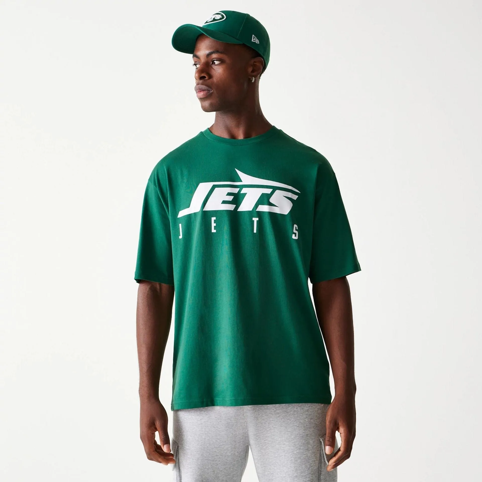 Active Layer Fit vacation wear New York Jets NFL Games Slogan Green Oversized T-Shirt