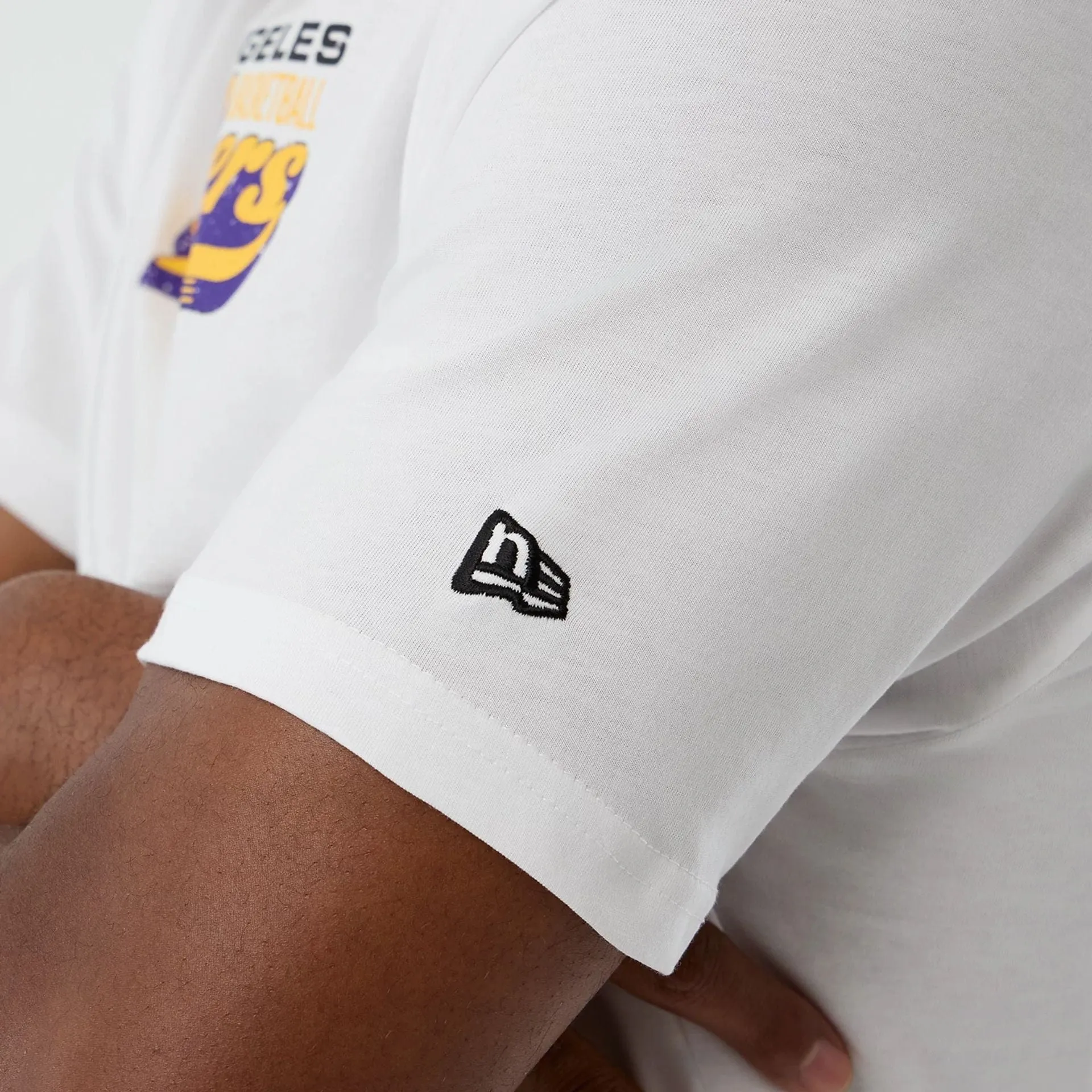 Unisex Fit Solid color purity LA Lakers NBA Back To School White T-Shirt