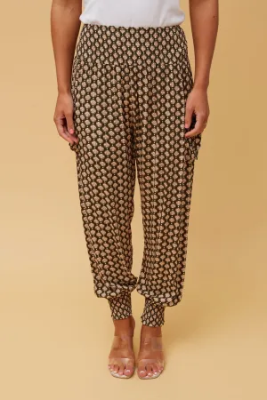 Minimalist Fit ABSTRACT PRINT BOHO HAREM PANTS