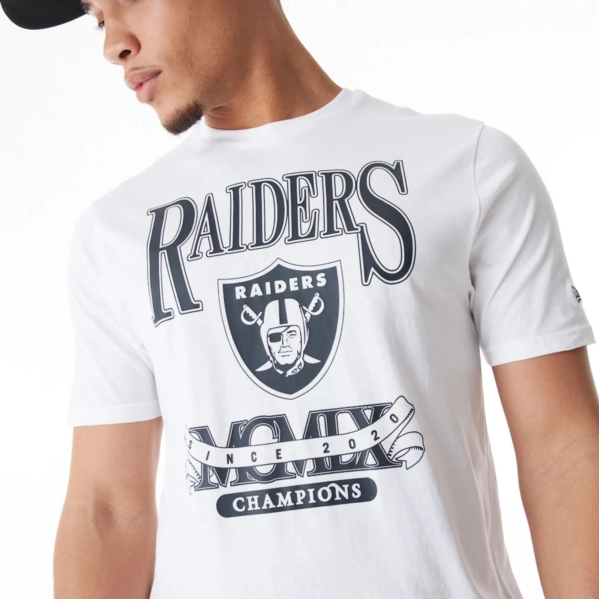 Las Vegas Raiders NFL Champions Graphic White T-Shirt Affordable accessibility Timeless Comfort