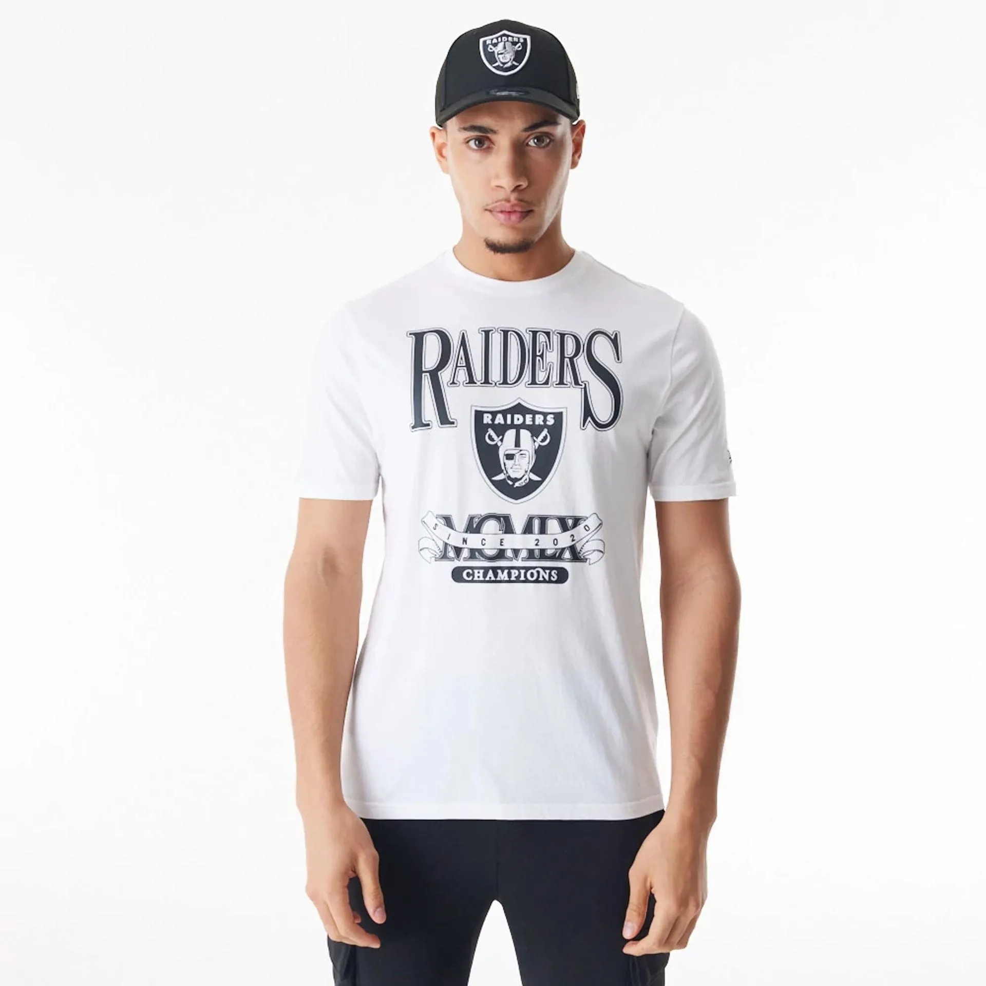 Practical Design Breathable Comfort Las Vegas Raiders NFL Champions Graphic White T-Shirt