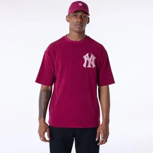 Breathable and Comfortable New York Yankees MLB Towelling Dark Red T-Shirt