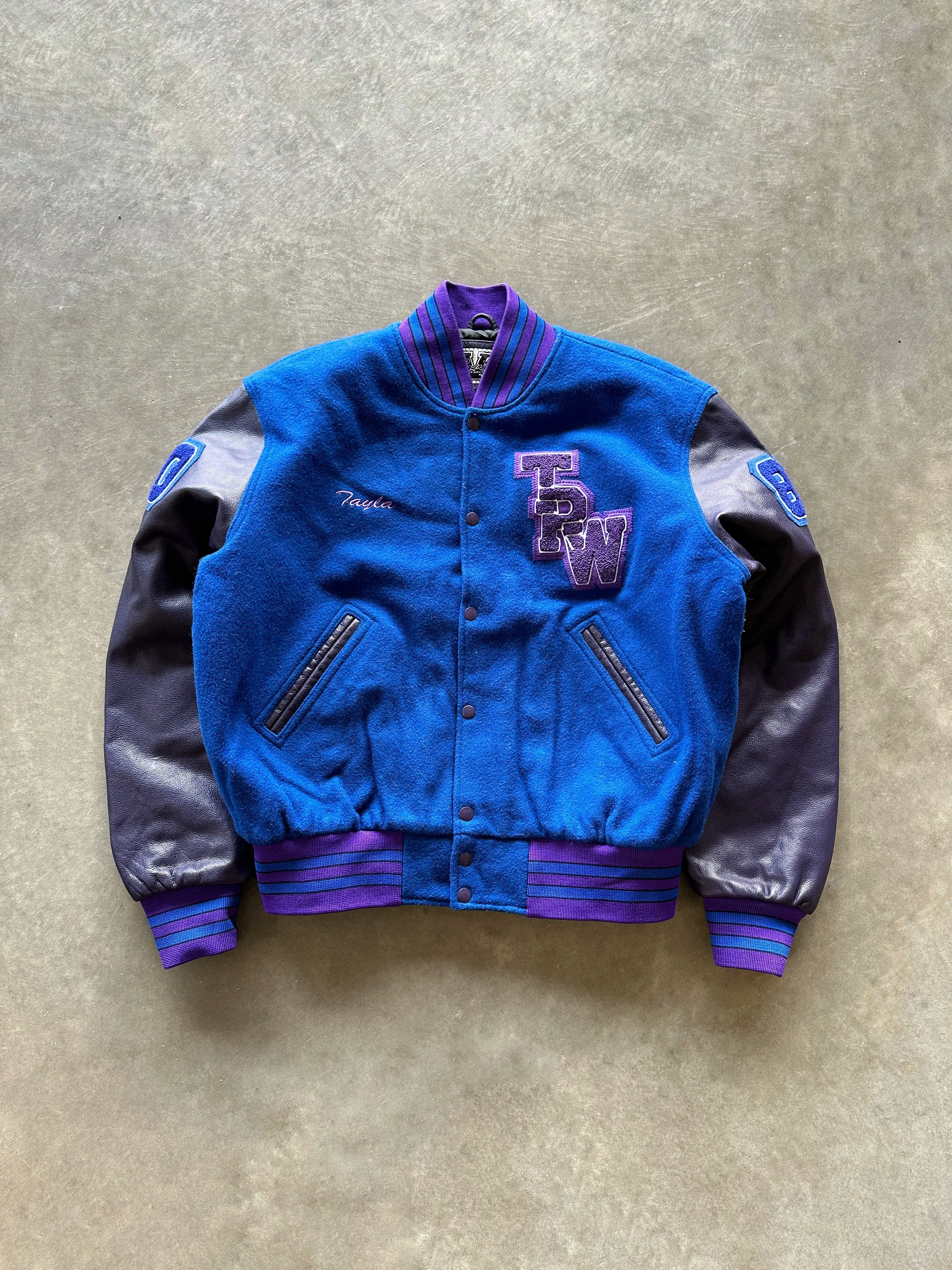 90s college varsity jacket (L) QuickDryMaterial