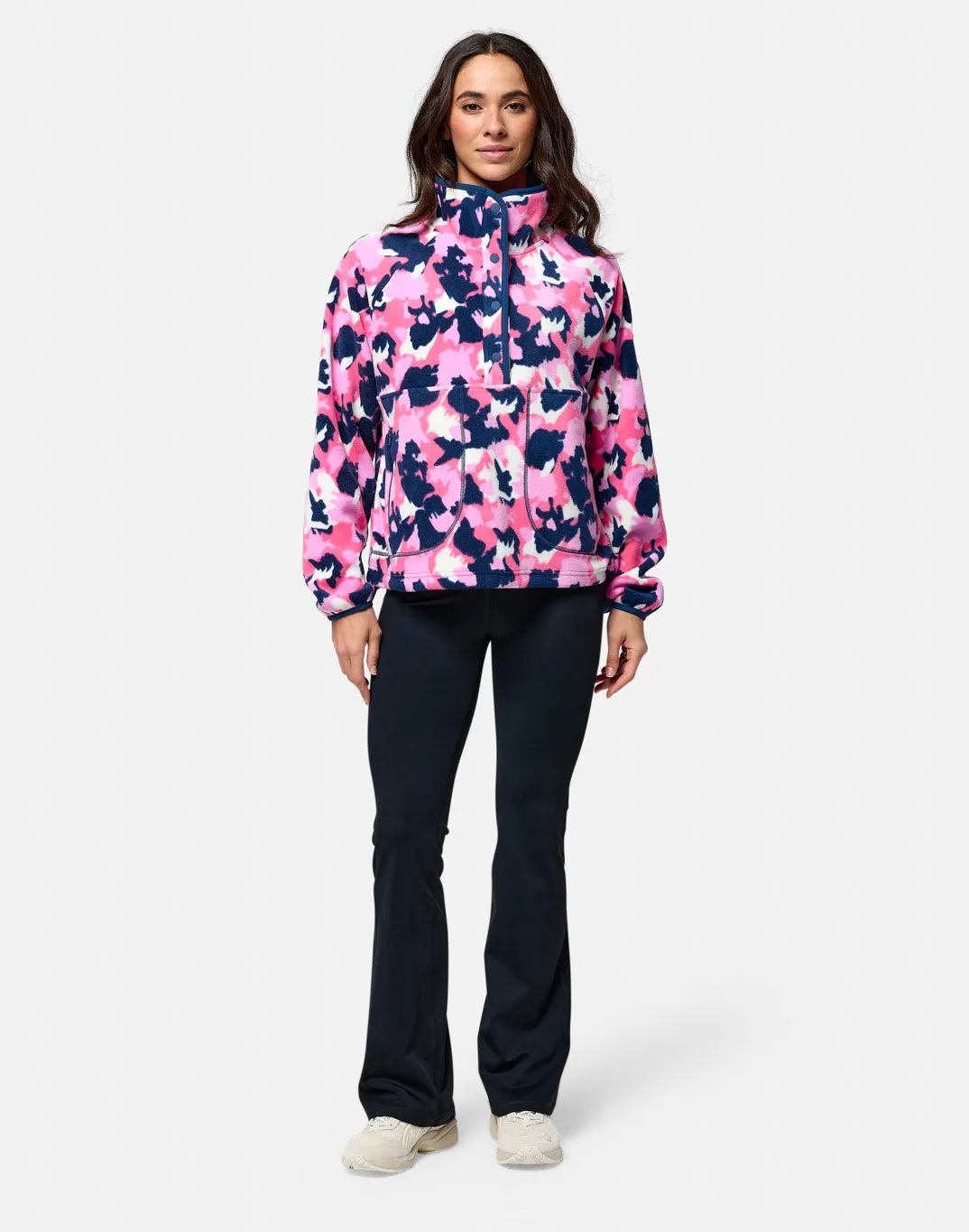 Snap Polar Fleece in Colour Pop Print Clean Fit