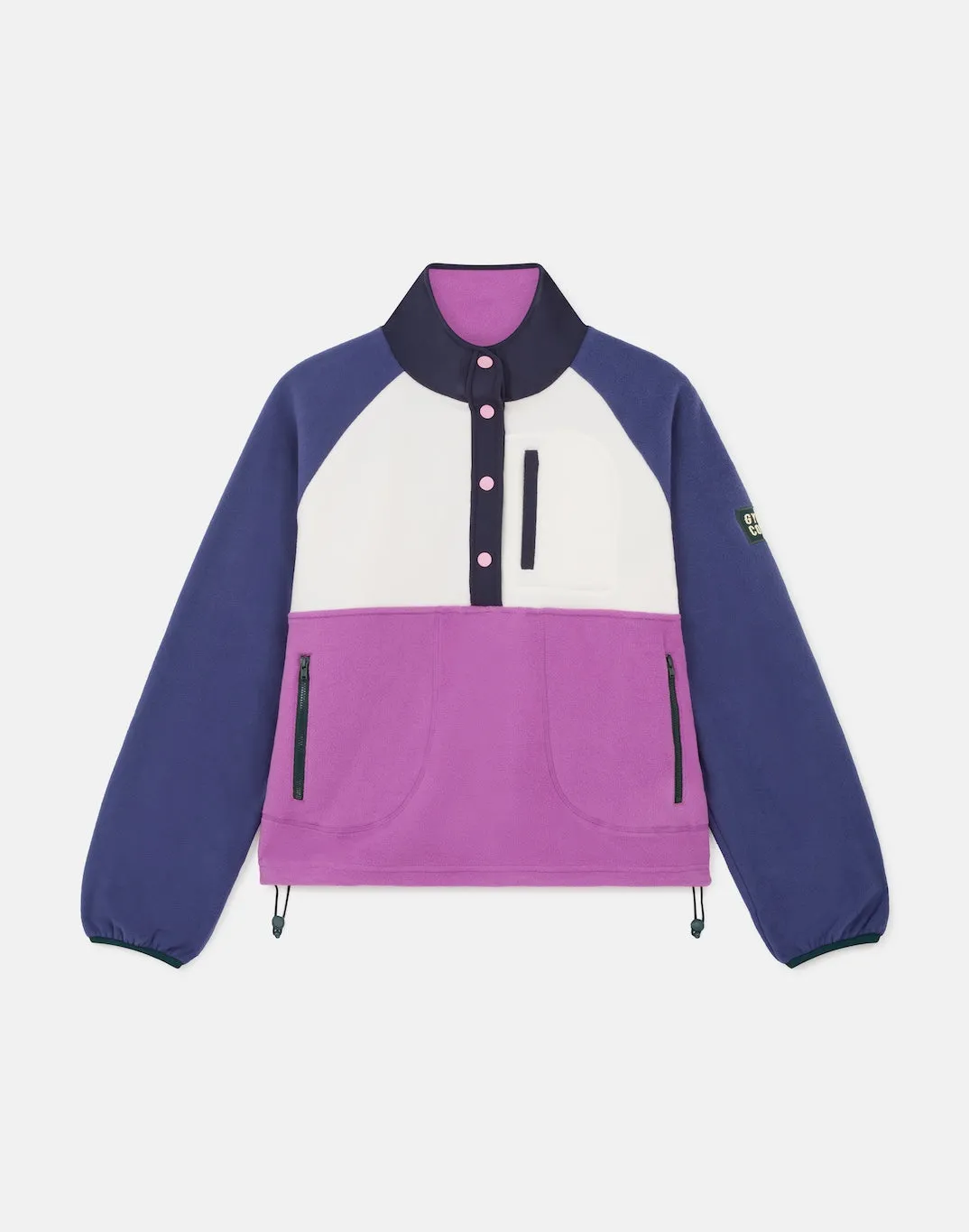 Snap Polar Fleece in Crisp Pink Fade Resistant Fabric