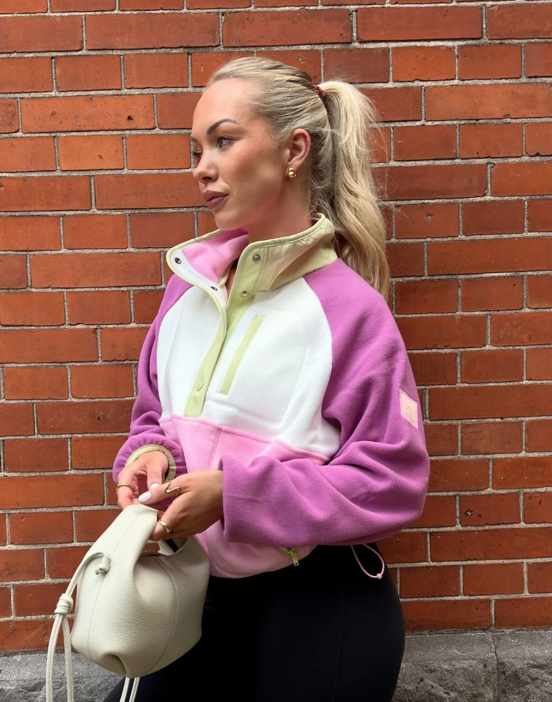 Snap Polar Fleece in Lime Sorbet Lightweight Comfort