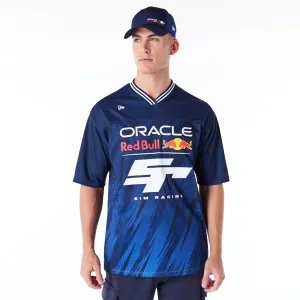 Chilly Comfort Wear Cozy Comfort Design Red Bull  Sim Racing Navy V Neck Jersey