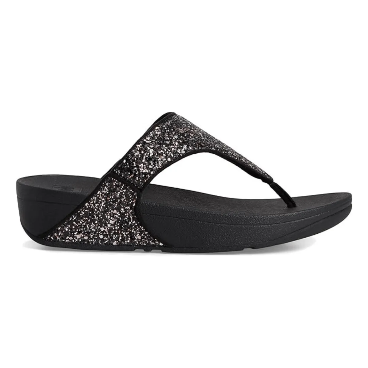 FitFlop Women's Lulu Glitter Toe-Post Black Multi Street Appeal