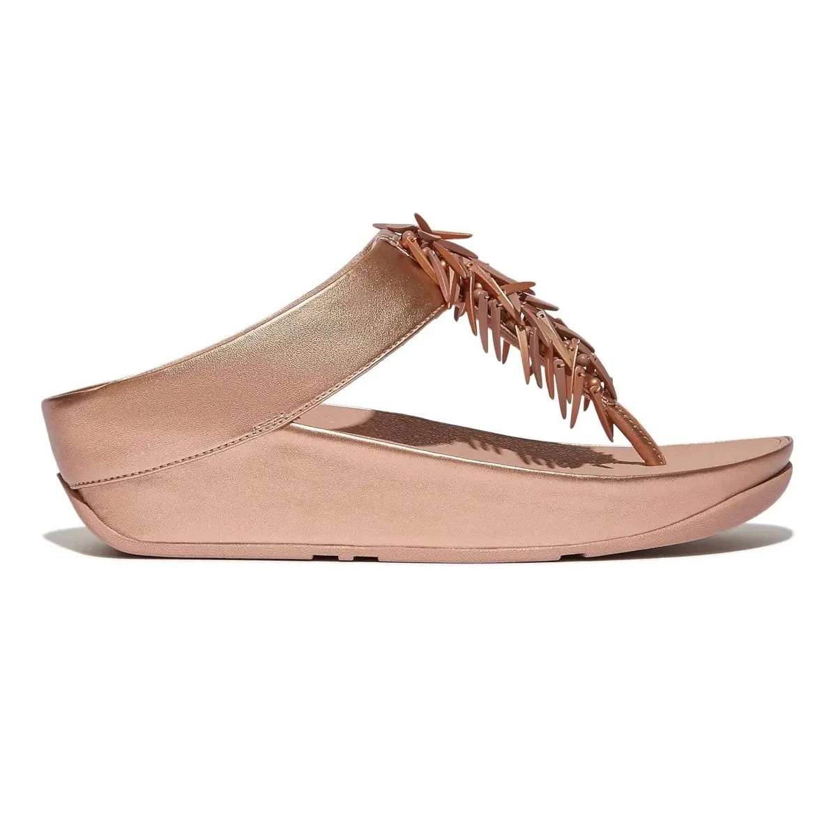 FitFlop Women's Rumba Beaded Rose Gold Thong Group Hike
