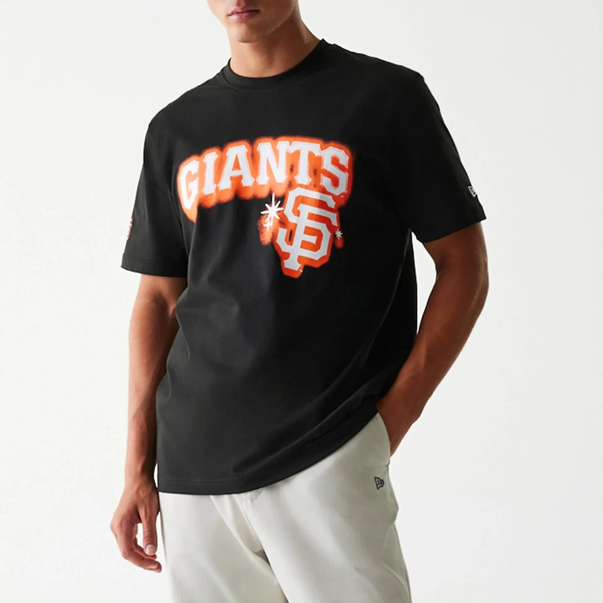 San Francisco Giants OVO x MLB Black T-Shirt Ribbed collar Breathable Essentials
