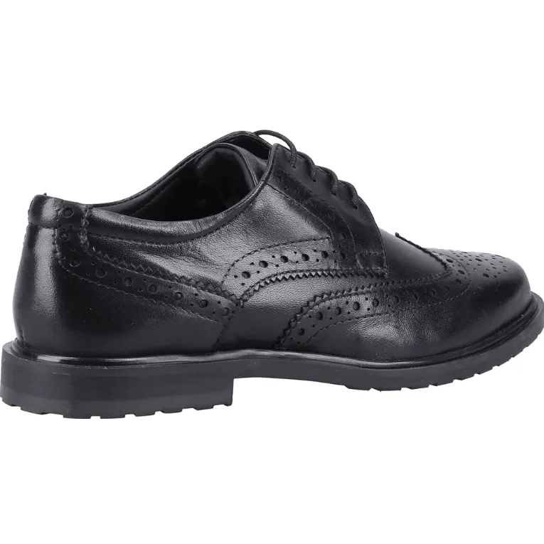 Canvas Flexible Sole Design Hush Puppies Womens Verity Brogue Black/Black