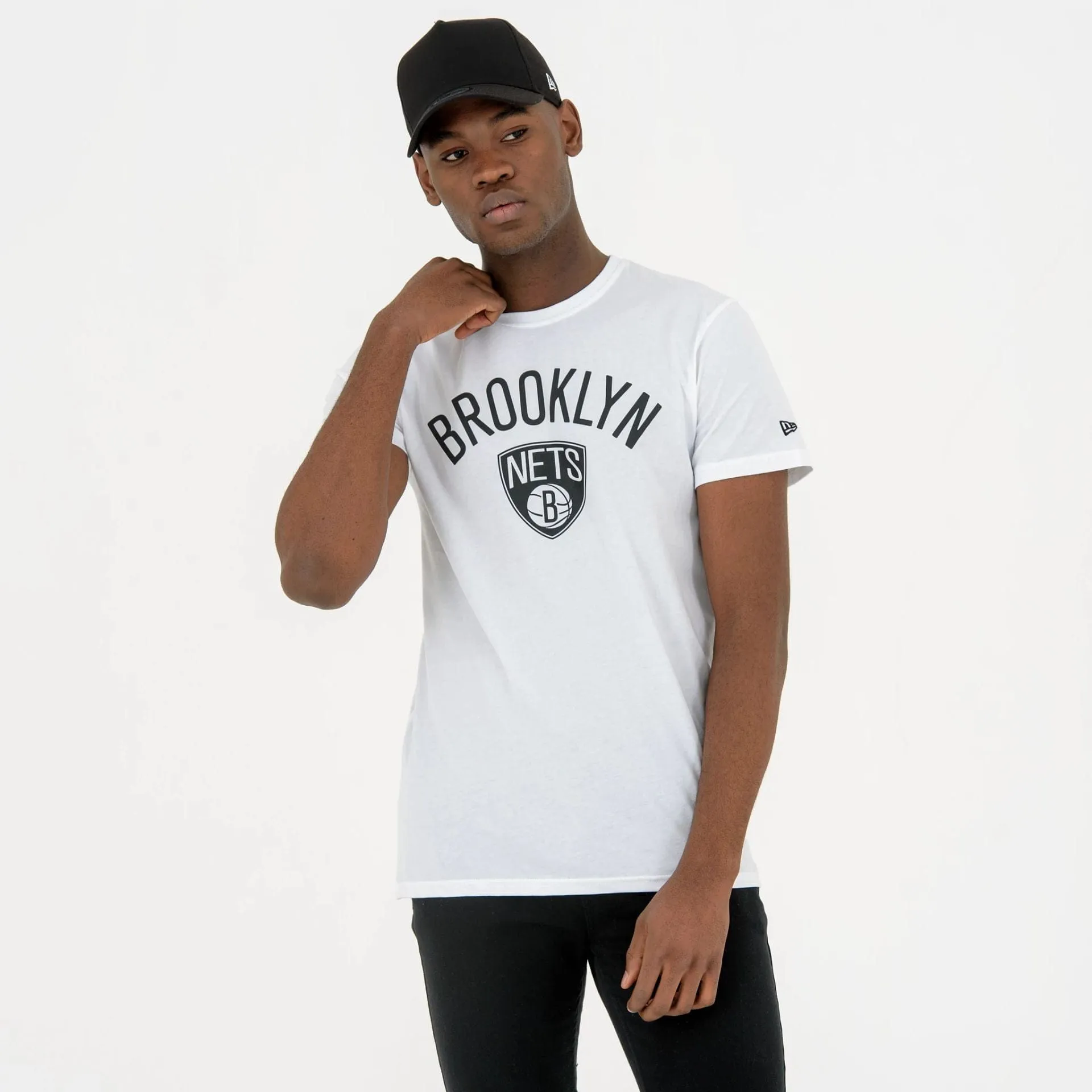 Tagless Comfort Anti Pill Surface Brooklyn Nets NBA Regular White T-Shirt