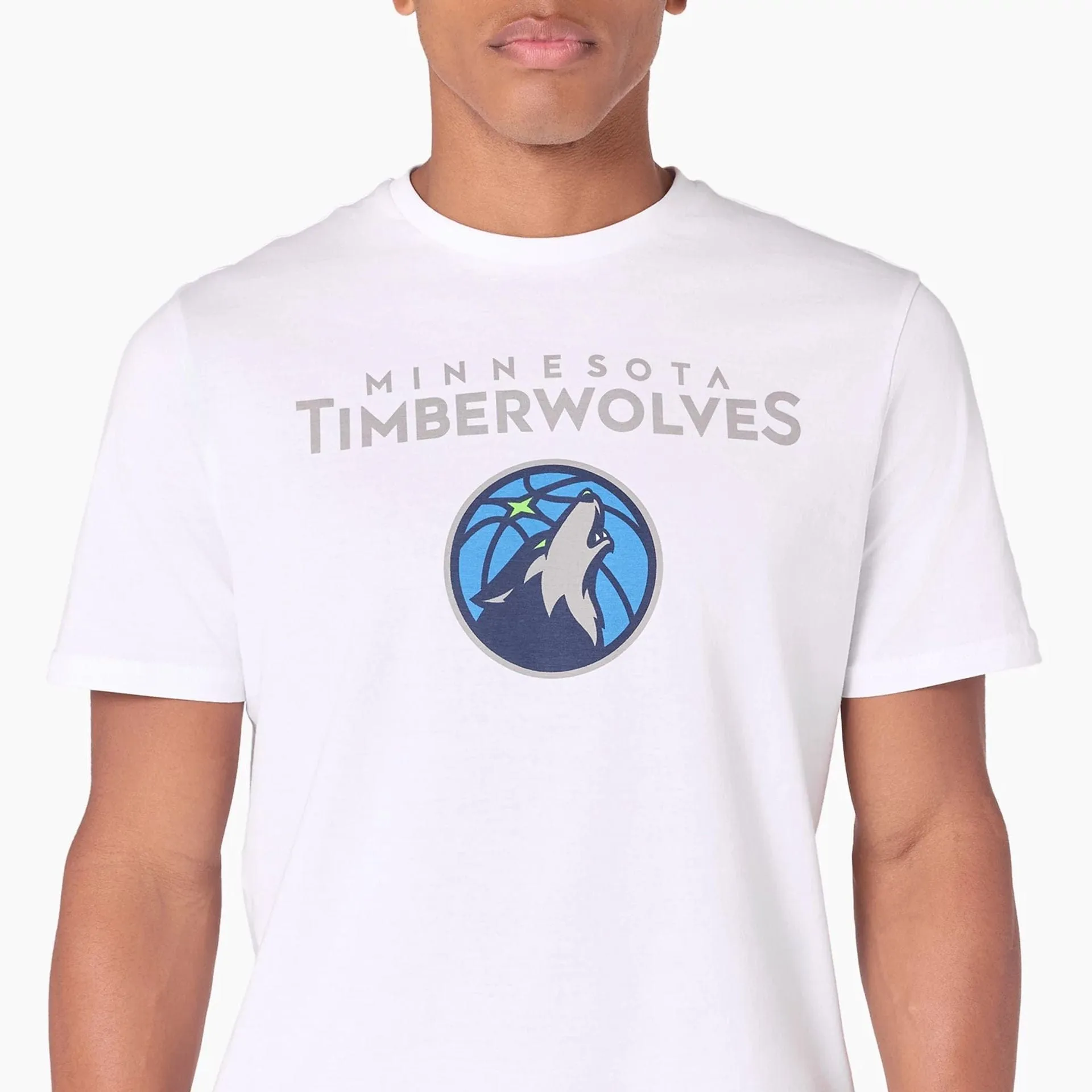 Minnesota Timberwolves NBA White T-Shirt Simple and Chic