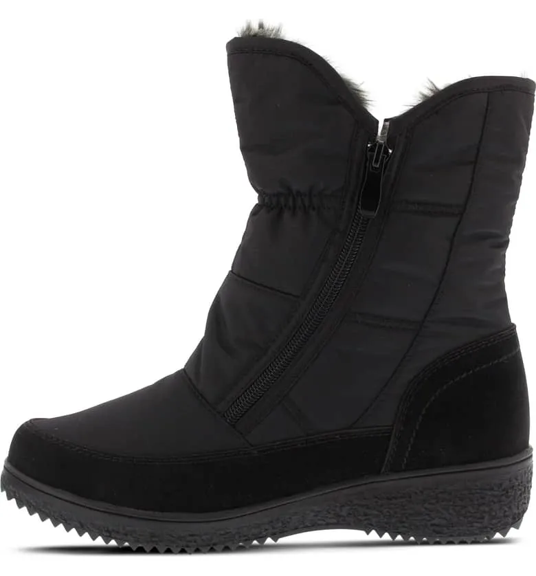 Light Run Spring Step Women's Ernestina Waterproof Black Fabric