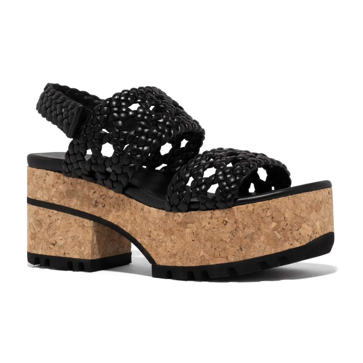 Textured Surface Homers Women's Venice Trenza 5 Black