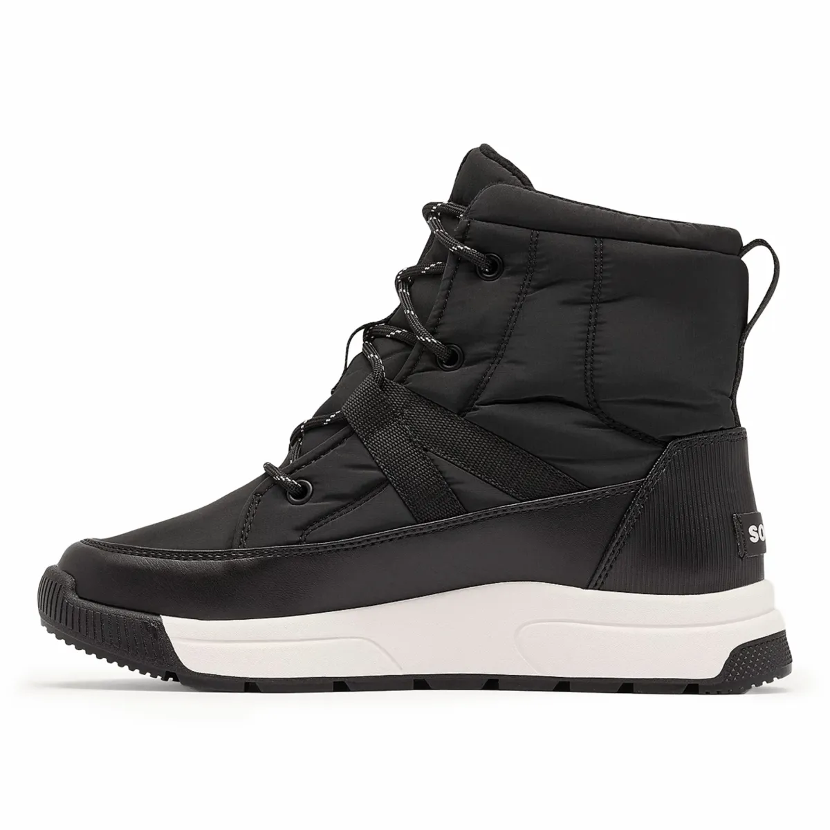 Sorel Women's Whitney III Mid Black/Sea Salt Waterproof Grip Control