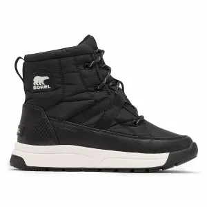 Sorel Women's Whitney III Mid Black/Sea Salt Waterproof Free Move Tear Resistant Upper