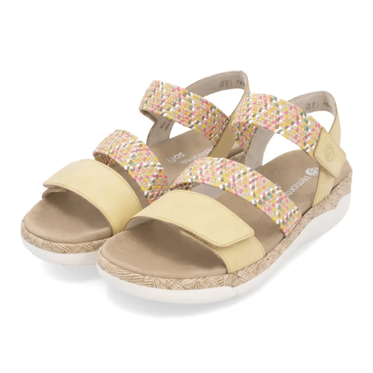 Ventilated Flower Hike Rieker Women's R6861-68 Jocelyn Yellow Multi Leather