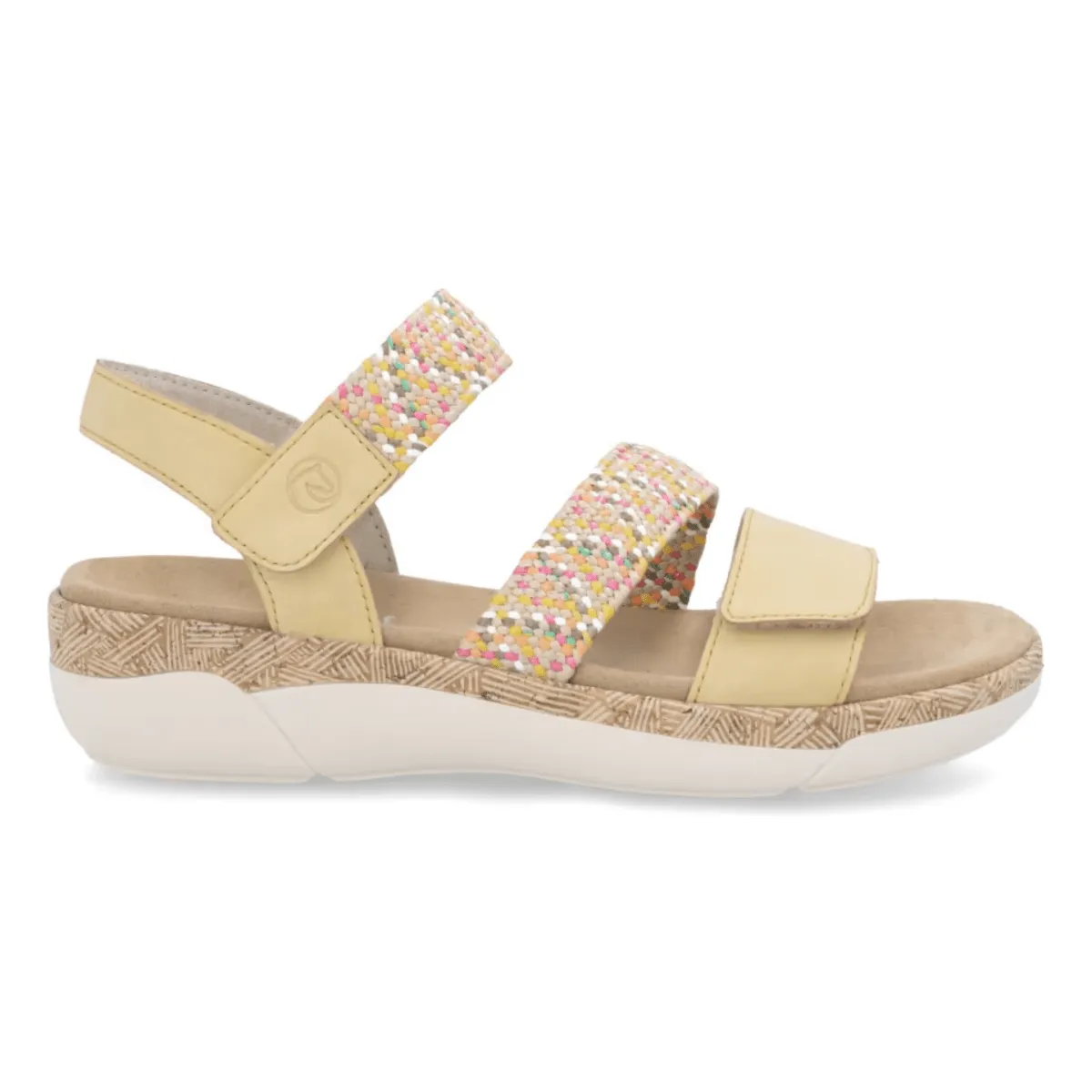 Work From Home Rock Step Rieker Women's R6861-68 Jocelyn Yellow Multi Leather