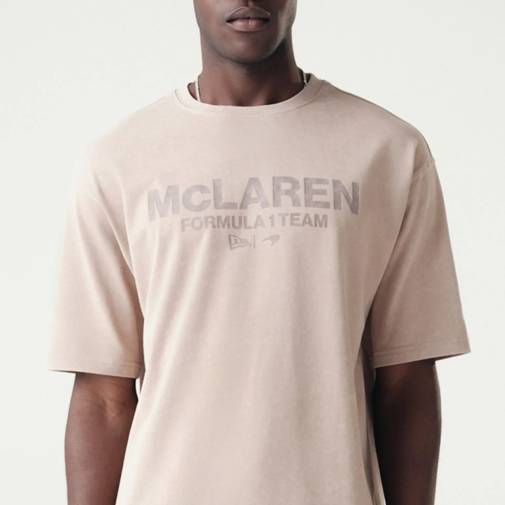 McLaren Racing Washed Pack Beige On Beige Oversized T-Shirt Sporty Style Wear Urban Style Trend