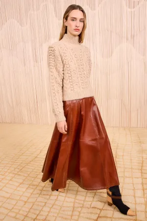 Albia Alpaca Knit Pullover - Dune One-Piece Wear Soft Joggers