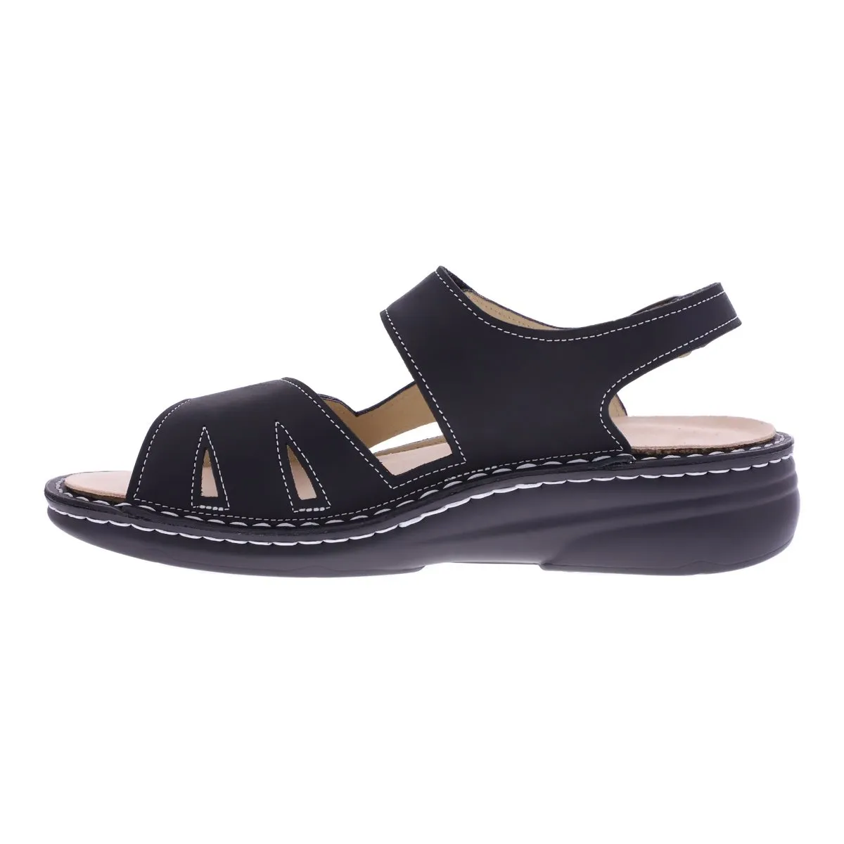 Finn Comfort Women's Barbuda Black Nubuck Tea Run