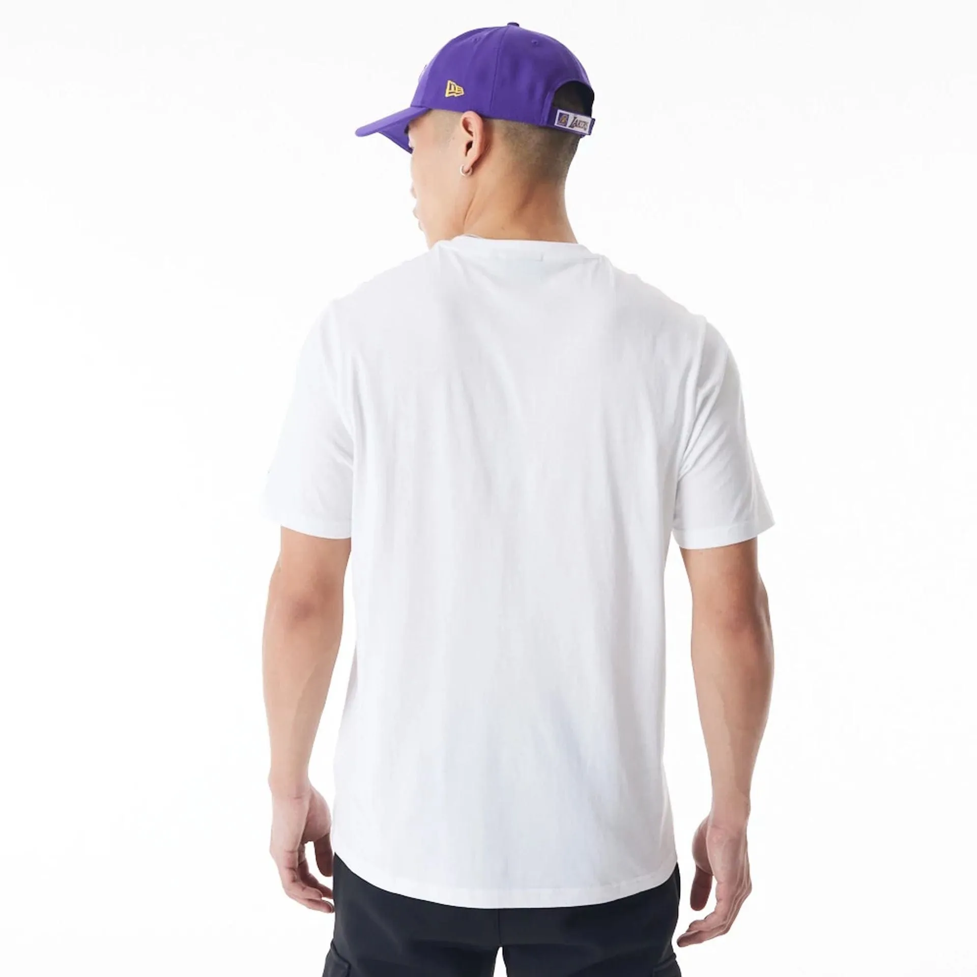 LA Lakers NBA Net Graphic White T-Shirt Unisex style Soft Breathable