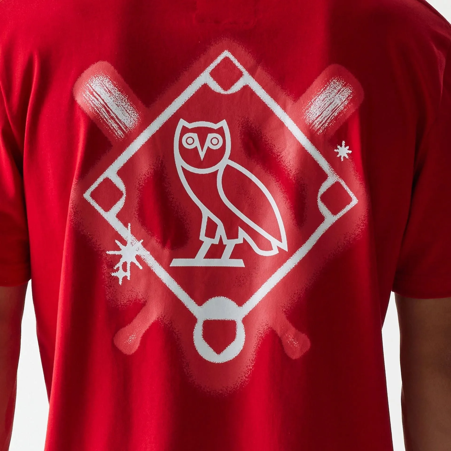 Boston Red Sox OVO x MLB Red T-Shirt Yarn Dyed Fabric