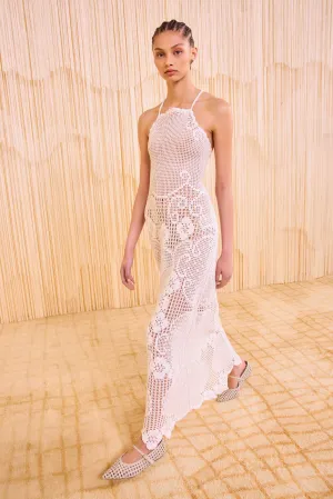 AntiPillingFabric Suzette Sleeveless Crochet Dress - Pristine