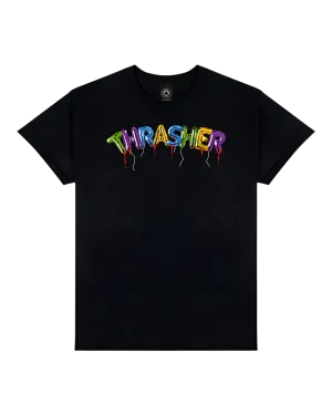 NonRestrictiveSilhouette WearResistantHem THRASHER BALLOONS T-SHIRT (BLACK)